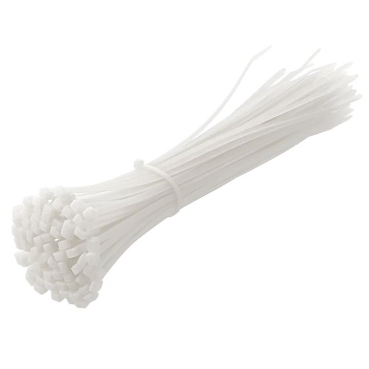 CABLE TIE NYLON 4.8X200MM 100PCS WHITE